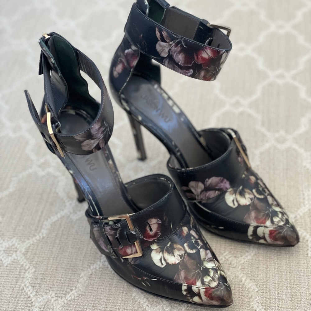 Jason Wu floral leather heel size 39, 9